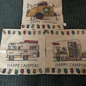 Happy Campers Accent Pillow Covers